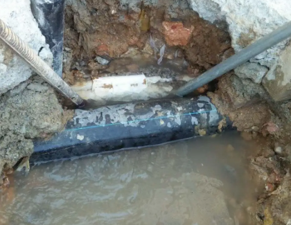 冷水滩测漏水之水管漏水